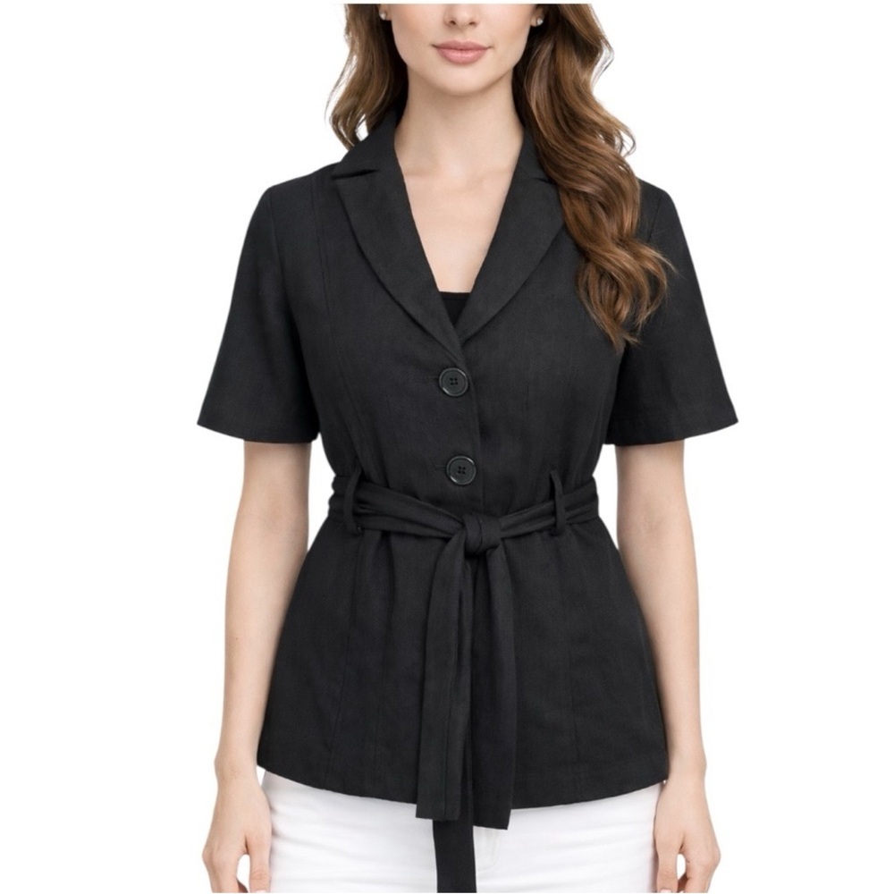 Gracia Black Short Sleeve Jacket